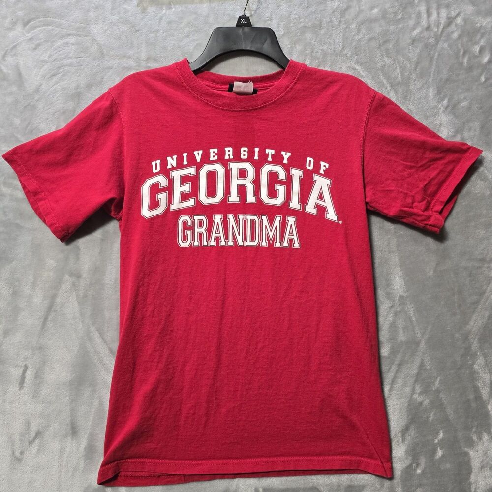 Jansport University Of Georgia Grandma T Shirt Small Red Georgia Bulldogs